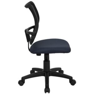 Finding a comfortable chair is essential when sitting for long periods at a time. This mesh office chair can keep you more productive throughout your work day with its ventilated back design. The breathable mesh material allows air to circulate to keep you cool while sitting. The mid-back design offers support to the mid-to-upper back region. The contoured backrest provides firm back support allowing your back to rest comfortably. The waterfall front seat edge removes pressure from the lower legs and improves circulation. Chair easily swivels 360 degrees to get the maximum use of your workspace without strain. The pneumatic adjustment lever will allow you to easily adjust the seat to your desired height. From behind the desk to the meeting room this chair can provide a seamless addition to your work space.