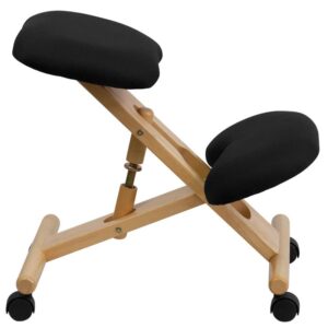 long workdays can take a toll on your body. This ergonomic kneeling chair is a trend setting option for people who want to support their body's natural posture. It's designed to strengthen your lower back muscles and help with spinal alignment. The firm