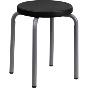 Form a creative space while keeping your footprint small with this black plastic stackable stool. This petite sized stool is a standard seat height to accommodate young kids and adults alike. The stack design is ideal in classroom settings and pediatric offices. Younger children will enjoy this seat for story time