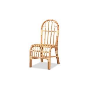 bali & pari Athena Modern and Contemporary Natural Finished Rattan Dining Chair