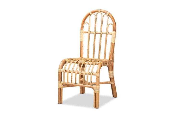 bali & pari Athena Modern and Contemporary Natural Finished Rattan Dining Chair