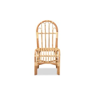 bali & pari Athena Modern and Contemporary Natural Finished Rattan Dining Chair
