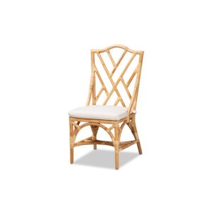 bali & pari Sonia Modern and Contemporary Natural Finished Rattan Dining Chair