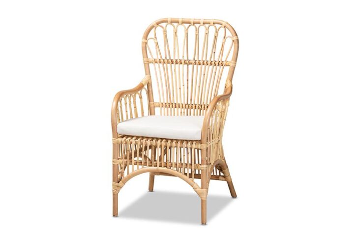 bali & pari Aya Modern and Contemporary Natural Finished Rattan Armchair