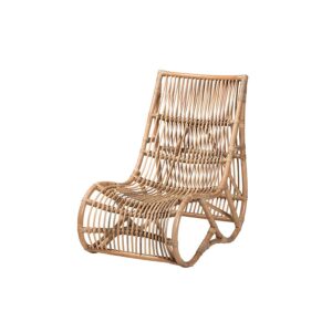 bali & pari Genera Modern Bohemian Natural Rattan Lounge Chair