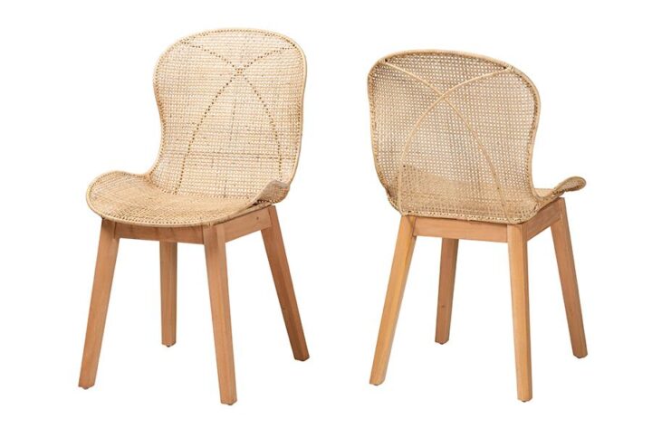 Rattan 2-Piece Dining Chair Set