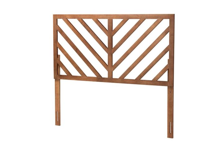 Belisma Modern and Contemporary Ash Walnut Finished Wood Queen Size Headboard