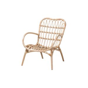 bali & pari Bajo Modern Bohemian Natural Brown Rattan Arm Chair