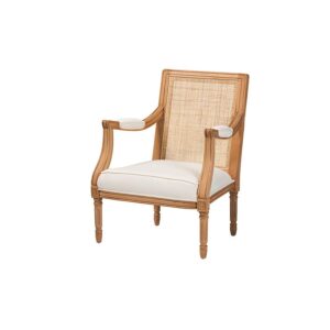 Honey Oak Finished Wood Accent Chair