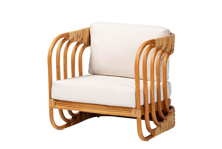 Corsa Modern Bohemian Natural Rattan Arm Chair