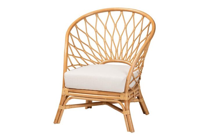Emmeline Bohemian Honey Rattan Accent Chair