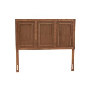 Giordano Classic and Traditional Ash Walnut Finished Wood Queen Size Headboard