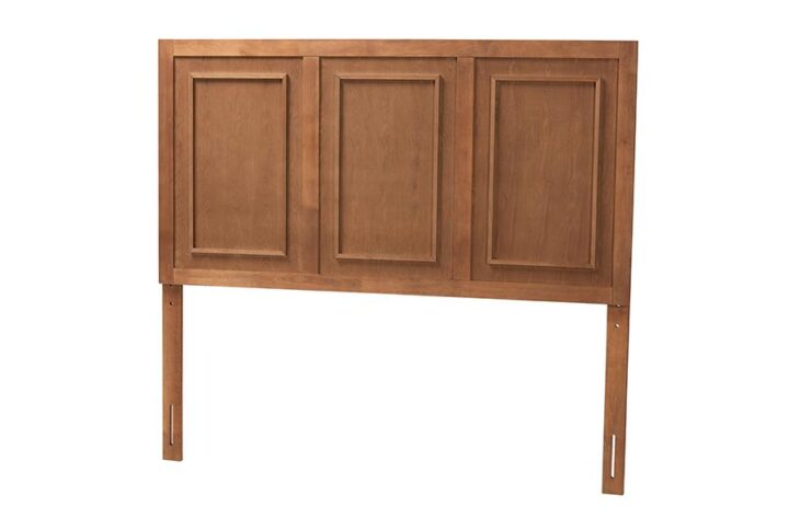 Giordano Classic and Traditional Ash Walnut Finished Wood King Size Headboard