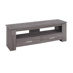 TV STAND - 48"L / GREY WITH STORAGE DRAWERS