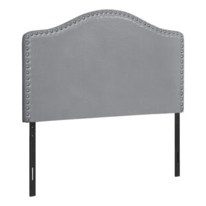 Grey Leather-Look Headboard Only