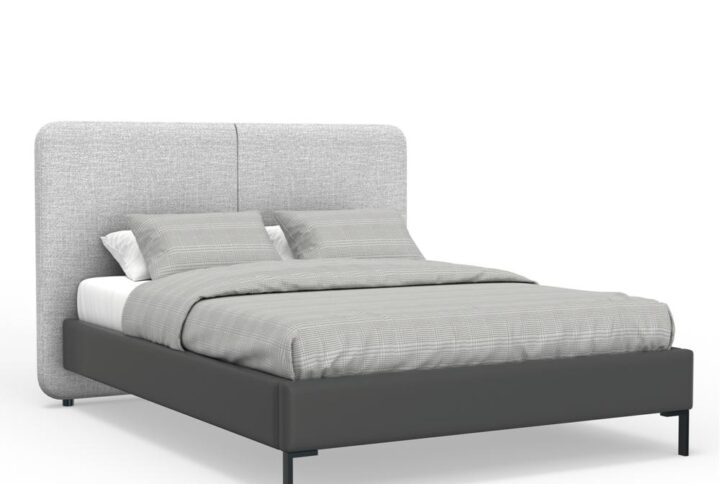 This modern low-profile bed is the epitome of style and comfort