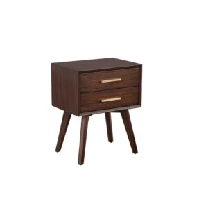 and angled legs combine to form a signature look to this classic piece. The Gramercy collection pieces are structurally sound and constructed with Mahogany wood solids & veneer in a classic Walnut finish. The Gramercy collection hints at subtle refinement