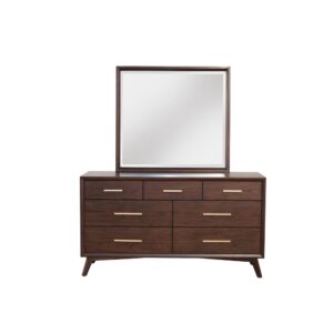 The streamlined design of the Gramercy mid-century 7 drawer dresser creates a stunning focal point in your space. The clean lines