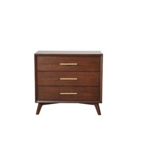 The streamlined design of the Gramercy mid-century 3 drawer small chest creates a stunning focal point in your space. The clean lines