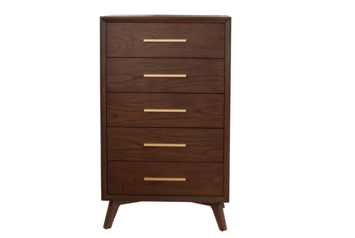 The streamlined design of the Gramercy mid-century 4 drawer chest creates a stunning focal point in your space. The clean lines