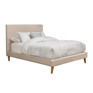 Sink into comfort in the Britney Upholstered full size Platform Bed. Its clean lines