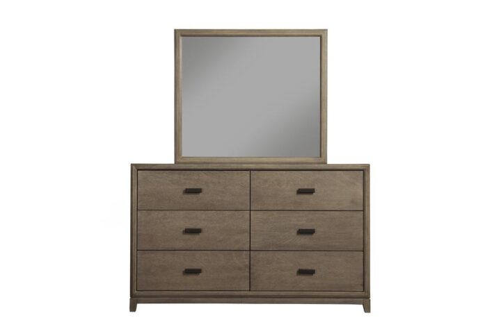 Style and elegance can be used to describe the Camilla wood nightstand.  Trendy Antique Gray finish while crafted with Plantation Mahogany wood Solids & Okoume Veneer. Mirror easily attaches to correlating Camilla dresser (sold separately).  The matching bed also purchased separately features a gorgeous upholstered headboard with nailhead trim that  compliments the other pieces in the Camilla bedroom collection.  Alpine Furniture knows that certain things never go out of style. Their furniture products are designed and constructed with classic English and/or French dovetailing that provides a sturdy result and an unbeatable aesthetic. For over 20 years