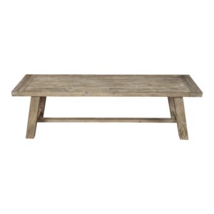 A beautiful Weathered Natural wood finish brings rustic elegance to your dining room with the Newberry Dining Bench.  Using sustainable wood resources