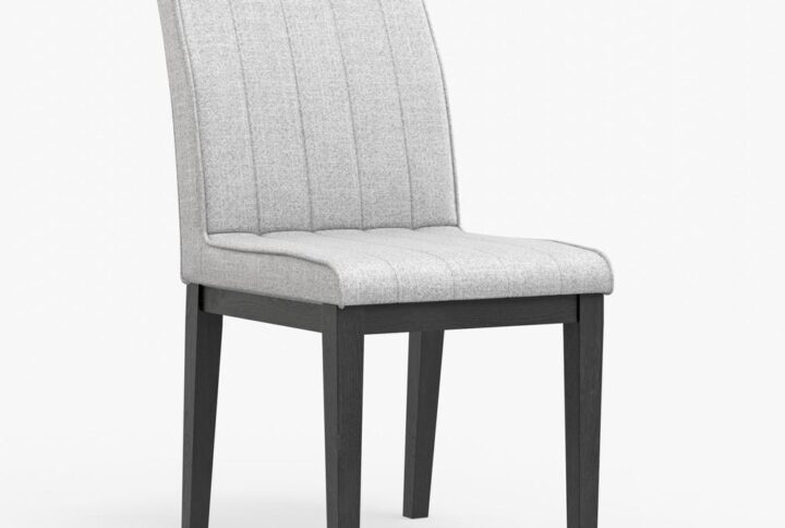 Presenting the Cove Collection: Modern Upholstered Dining Chairs - a perfect blend of comfort and contemporary style. Crafted from solid Rubberwood in a Vintage Black finish