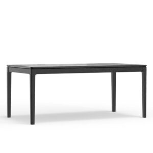 Elevate your dining area with the Cove Vintage Black Rectangular Dining Table
