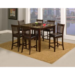 solid construction from Rubberwood wood  solids on both the table and chairs