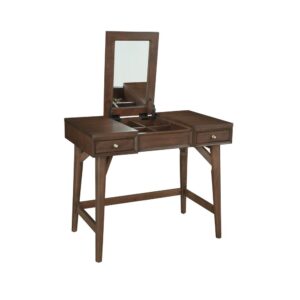 the Flynn Bedroom Vanity combines clean lines with function.  Constructed from sustainably sourced Mahogany