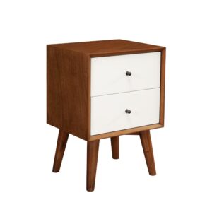 constructed of sustainably sourced solid Mahogany to ensure a lifetime of use.  The case pieces provide a roomy storage solution and make it easy to create a cohesive decorating style or mix and match for a more personalized look.  This group combines the Acorn and White finishes for a great looking two-tone option.
