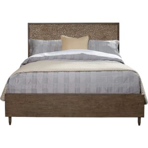 the Brown Pearl collection combines clean lines with multiple materials.  The textured headboard and drawer fronts are great looking and sylish