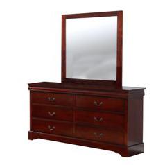 This Dresser & Mirror is the piece for the room with traditional décor. Its shape was originally developed in the mid - 19th century when such pieces were formed to portray a glamorous yet simplistic construction. This piece will bring a needed elegance to any room looking for that special piece.