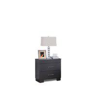 Bring order to your bedroom or guest room without breaking the bank with this nightstand. This budget-friendly piece features two drawers that provide a place for books
