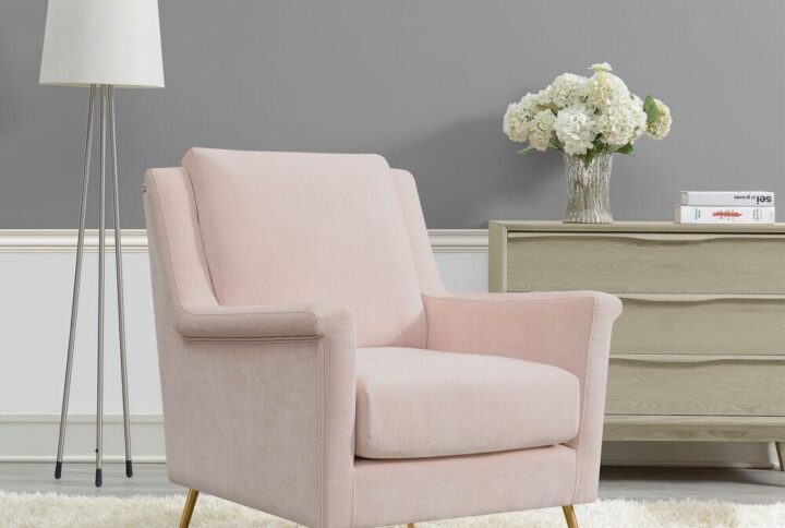 The Blossom armchair by Cambridge is a stunning piece of accent furniture that effortlessly blends designer style with unbeatable comfort. This comfy armchair adds a touch of mid-century modern flair to any space
