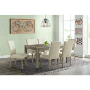 Enjoy rustic modern living at its finest with the Wyeth Dining 7-piece set by Cambridge. Comfortably accommodating