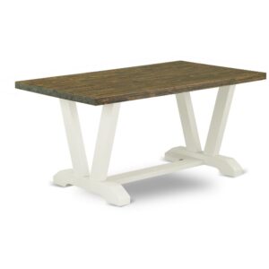 1 MODERN RECTANGULAR DINING TABLE AND DINING TABLE BENCH