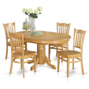 the kitchen table top will bring a delicate atmosphere to dining room. The oval dining room table fits at least 6 kitchen dining chairs