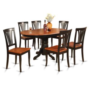 the dining room set can be acquired with wooden or padded seat chairs.In-built self storing expansion leaf can often be collapsed discreetly beneath the tabletop when not in use.Gently arced dining chairs back features stylish carving while presenting adequate support.