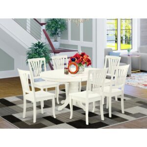 this well-designed and comfortable kitchen table may be used for hours at a time. This spectacular slick kitchen table makes a really good addition for all kitchen space and corresponds all sorts of dining-room concepts. The particular dining chairs finished in rich Linen White present fashionable and comfy seating