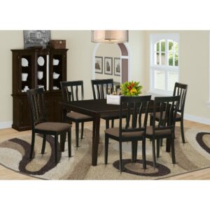 fresh and clean lines and lovely luxury. Capri dinette table set give your living area refinement with exquisite and aesthetic style. This particular Capri dinette chair offers solid wood top to get a refined