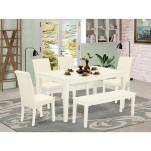 bring this exclusive CABA6-LWH-01 dining set includes a rectangular table