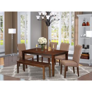 contemporary appearance. Dining table provides a distinctive