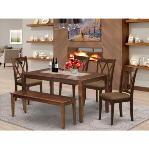 bring this exclusive CACL6-MAH-C dining set includes a rectangular table