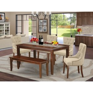 bring this exclusive CAFR6-MAH-05 dining set includes a rectangular table