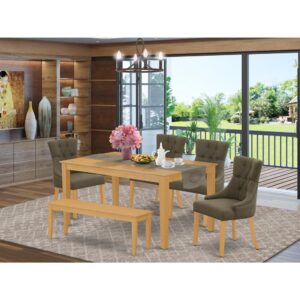 bring this exclusive CAFR6-OAK-20 dining set includes a rectangular table