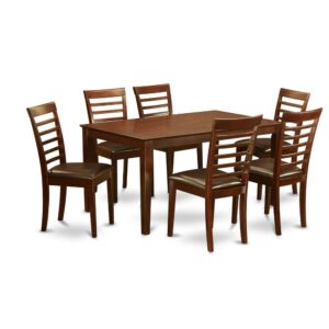 fashionable look. Rectangular table along with four straight legs for the clean and advanced modern style and design.Kitchen chair having very relaxed ladder back match dining table. Dining chair seat in either solid wood