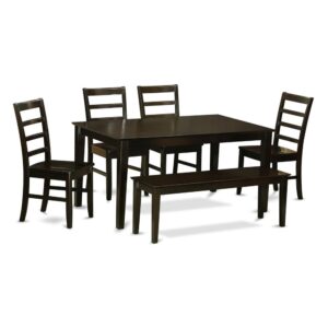 clean lines and fashionable sophistication. Capri dining table sets supply your dining room using a classy and artistic style. This Capri kitchen table and kitchen chairs comes with a solid wood top for any refined