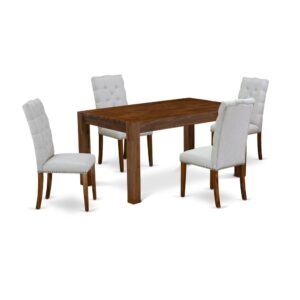 EAST WEST FURNITURE 5-Pc KITCHEN TABLE SET- 4 FABULOUS DINING CHAIR AND 1 DINING ROOM TABLE